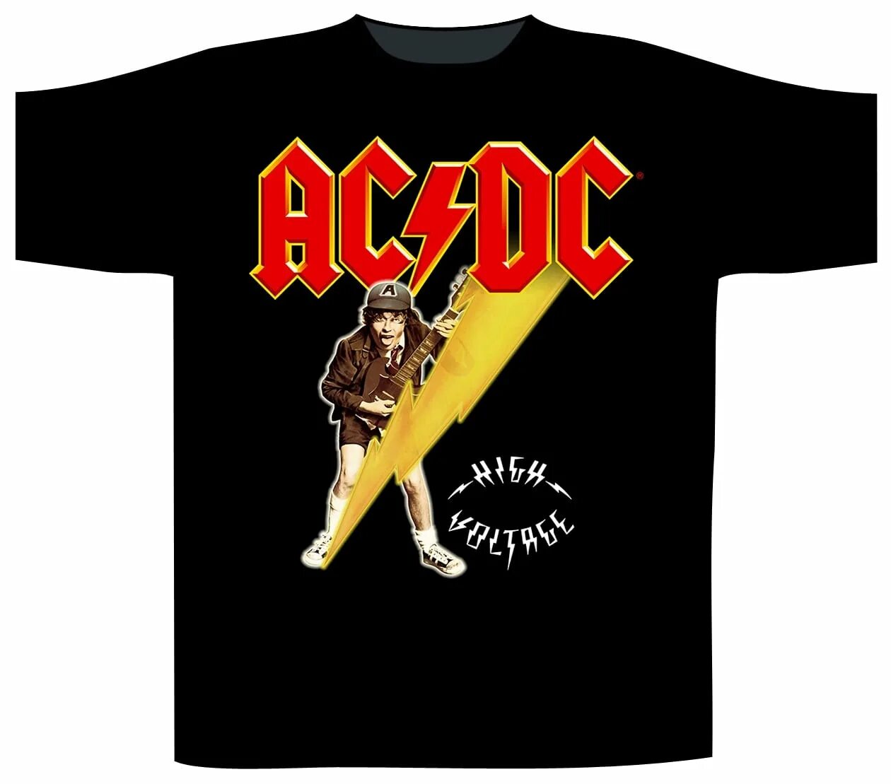 Ac dc high. AC DC футболка Angus young. Футболка ACDC Voltage. АС ДС фото. AC DC High Voltage t-Shirt.