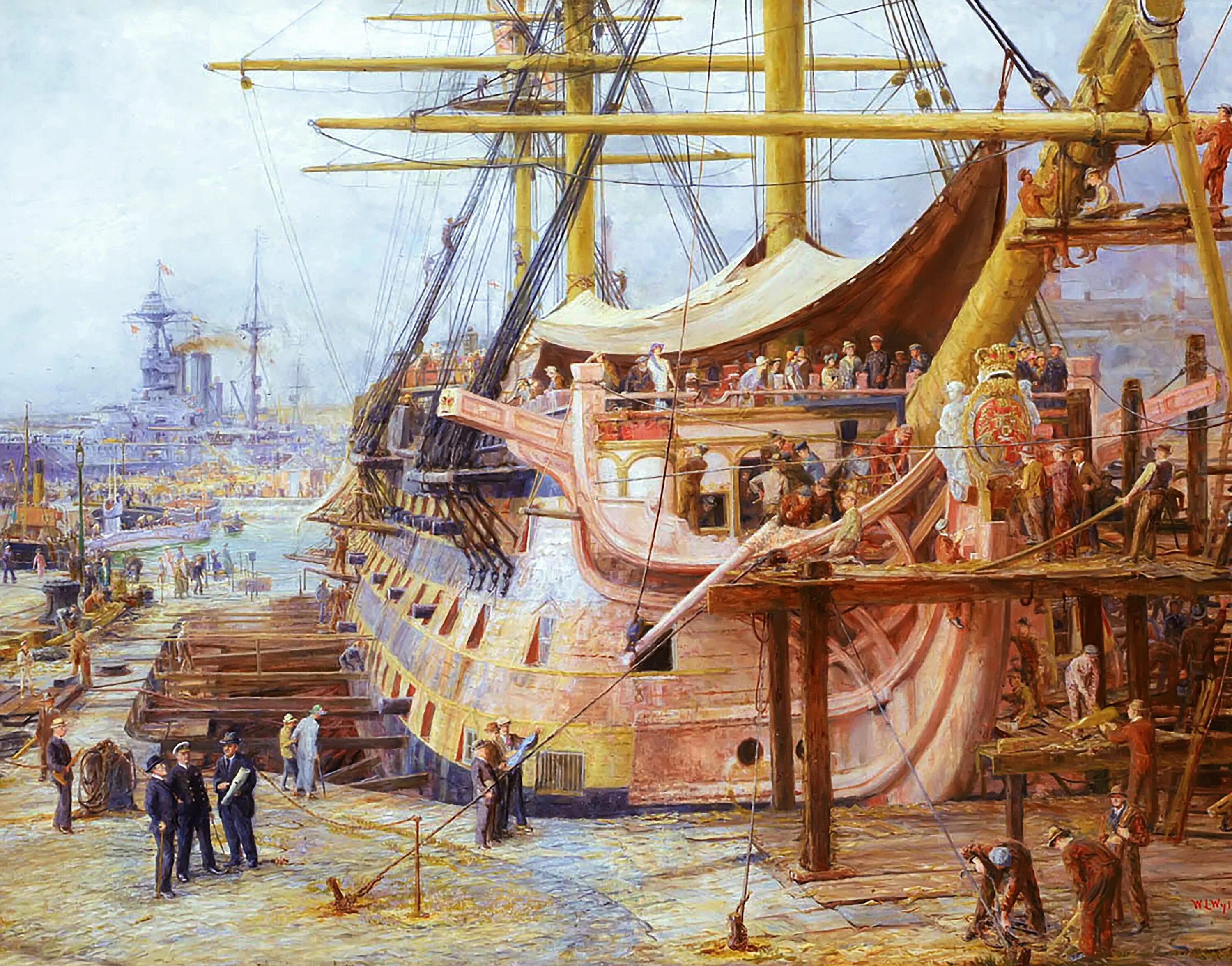 HMS Victory 1805. Корабли Петра Петра 1. Хотя идея построить судно огэ