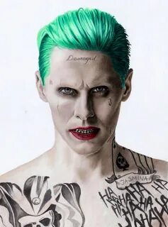 Colored Pencil Drawing of Jared Leto as The Joker by JasminaSusak Joker Dra...