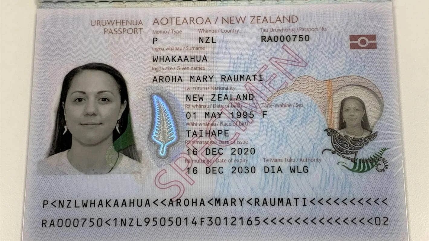 New zealand number. New zealand passport.