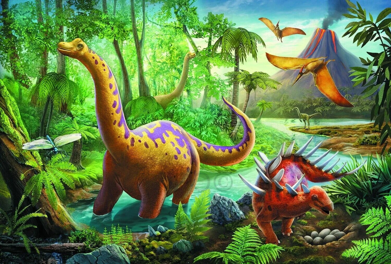 Эпоха динозавров года. Трефл пазл 60. Пазл Castorland 60 "динозавры". Динозавры. Пазл динозавры для детей.