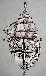 Эскиз тату морская тематика