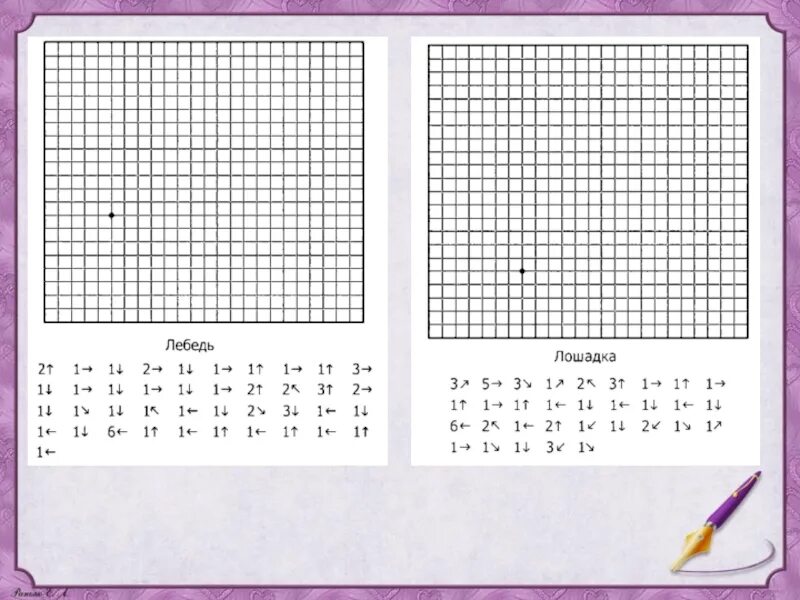 Рисование по стрелочкам для детей. Графические диктанты. Рисование по клеточкам стрелочками. Графический диктант 1 класс.