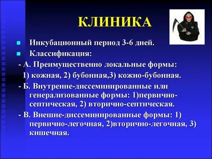 Чума инкубационный период