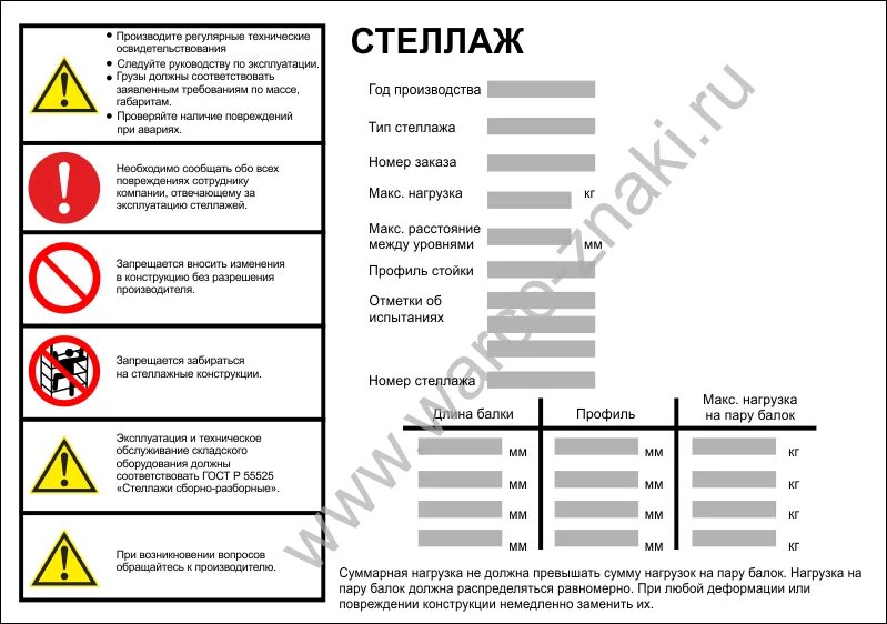 Табличка грузоподъемности стеллажа. Таблички на стеллажи. Информационные таблички на стеллажи. Табличка на стеллаж с указанием нагрузки. Обозначения г п г п