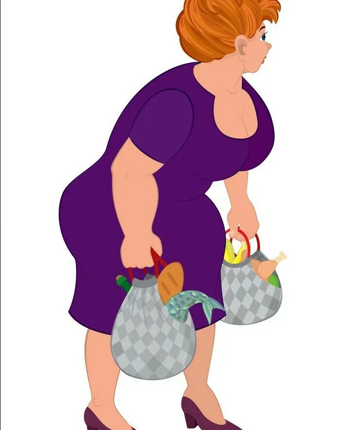 Тетя пошла. Тётка с сумками продуктов. Толстая женщина с сумками. Женщина с тяжелыми сумками. Толстая тетка с сумками.