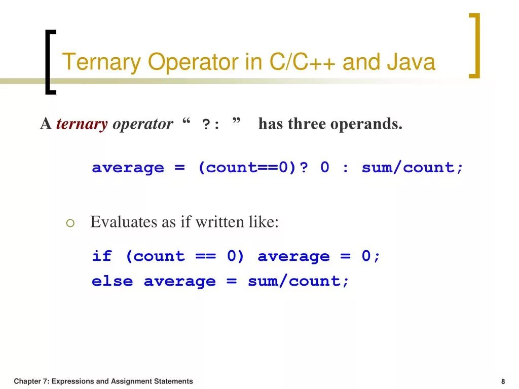 Тернарный оператор java