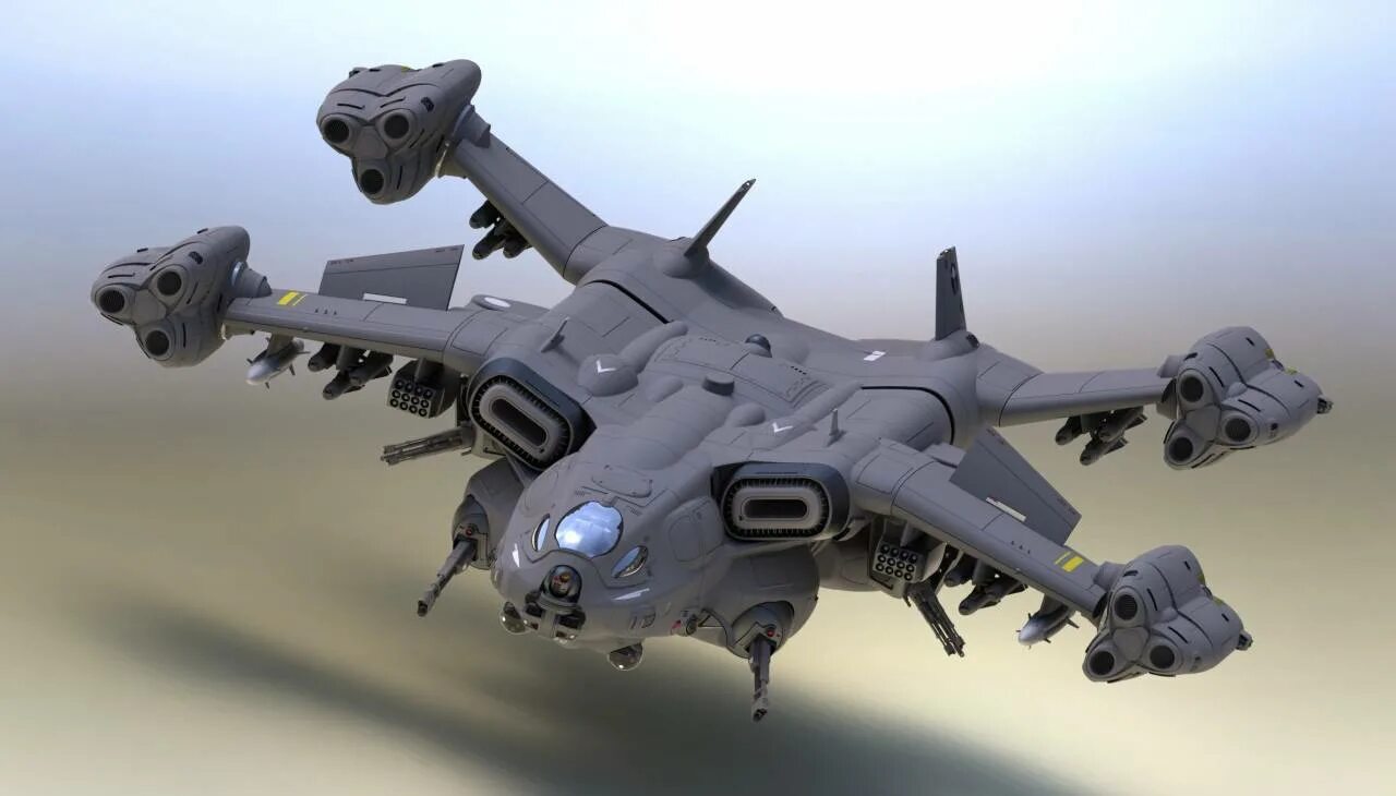 Gunship operator 3d