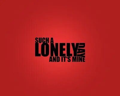 Lonely day