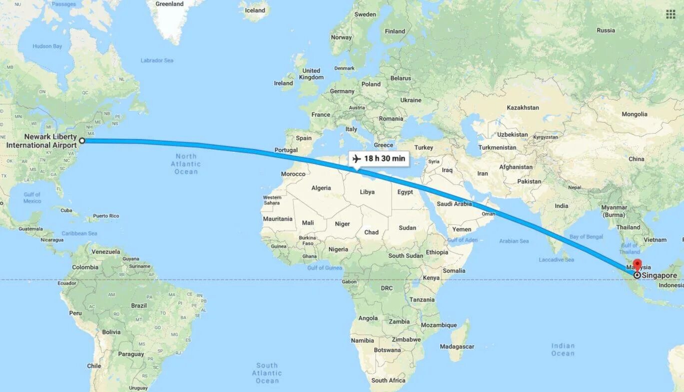 Время полета в страны. Авиарейс Нью-Йорк Сингапур прямой рейс. Сингапур Нью Йорк путь самолета. Путь самолета. Маршрут самолета из Нью-Йорк в Сингапур.