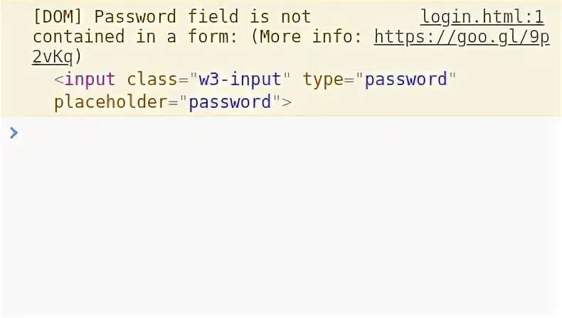 Password field