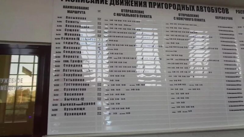 Пригородный автовокзал маршрутки расписание