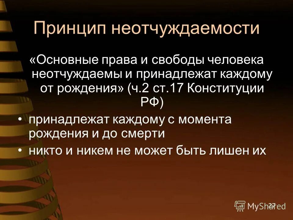 неотчуждаемость прав и свобод человека это. неотчуждаемость основных прав и свобод. всеобщий неотчуждаемый характер прав. принцип неотчуждаемости прав. принцип неотчуждаемости прав человека.