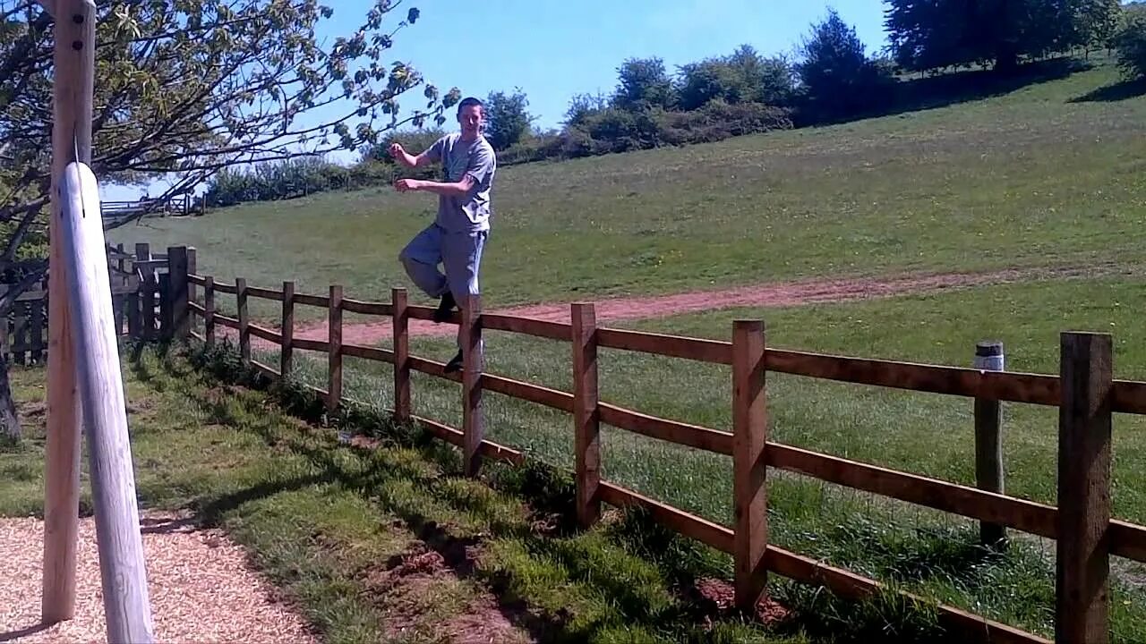 Jump over the fence. Jump over the fence