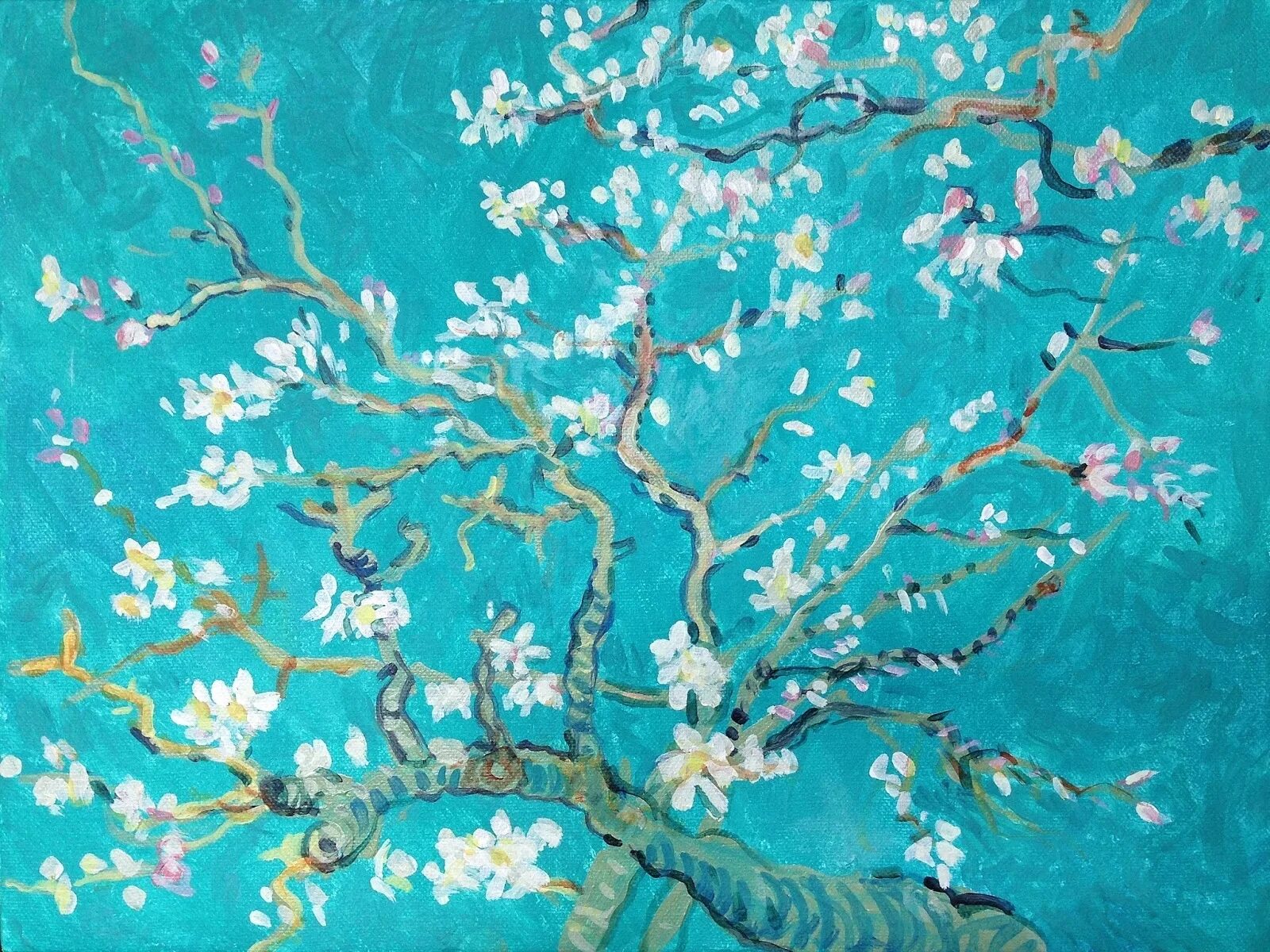 Almond blossom. Ван Гог (ветка миндаля). Vincent van Gogh Сакура. Almond Blossom Винсент Ван Гог. Винсент Ван Гог цветущие ветки миндаля.