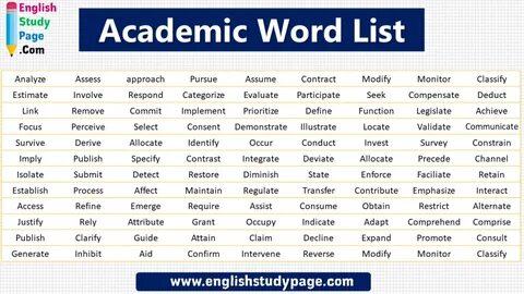 List of english words