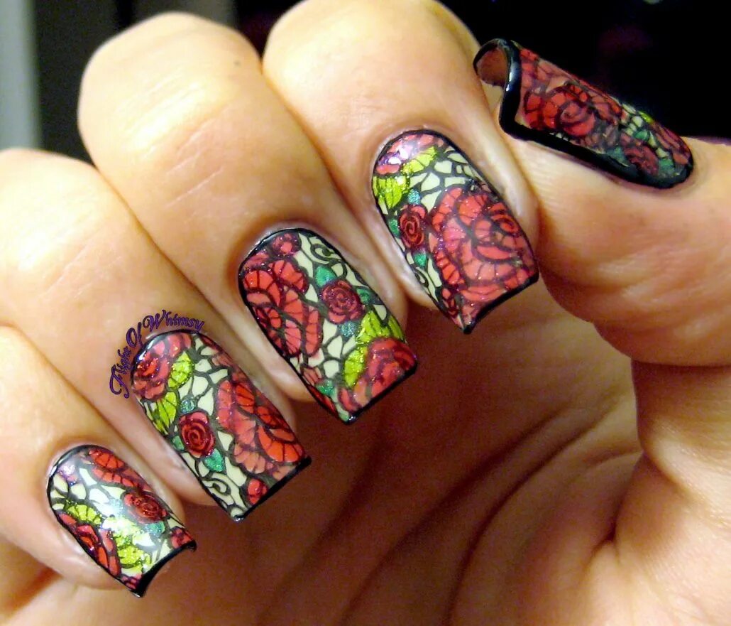 витраж на ногтях. дизайн с витражным лаком. маникюр витраж. витражный гель лак. витражный лак.