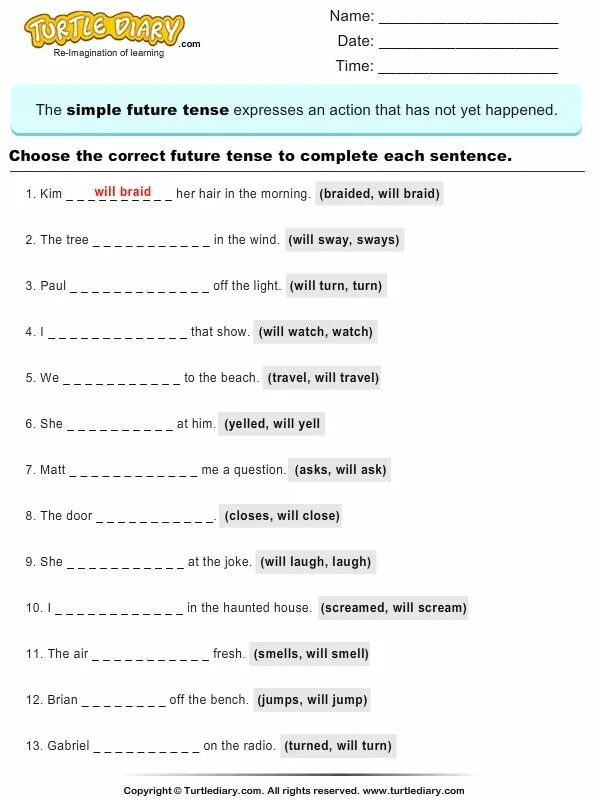 Complete the joke. Present Tenses past Tenses Worksheets. Worksheets Tenses английского. Past simple Tense Worksheets. Choose the correct Future Tense.