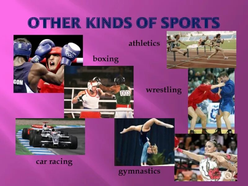 Various kinds of sport