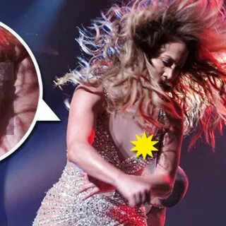 Jennifer Lopez's nipple slip wardrobe malfunction during concert in Lo...