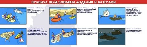 Правит лодкой
