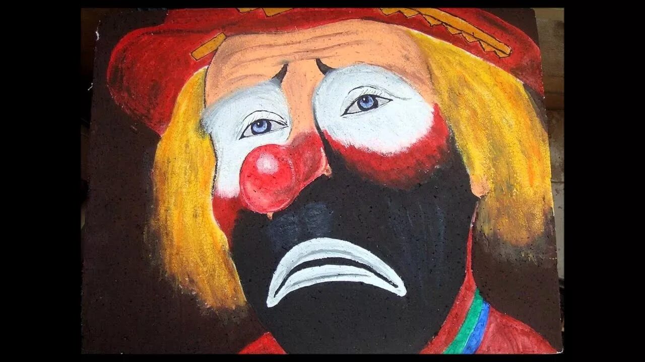 Клоуны mp3. Клоун Paint. Клоун портрет сбоку. Живопись длинноносый клоун в колпаке.