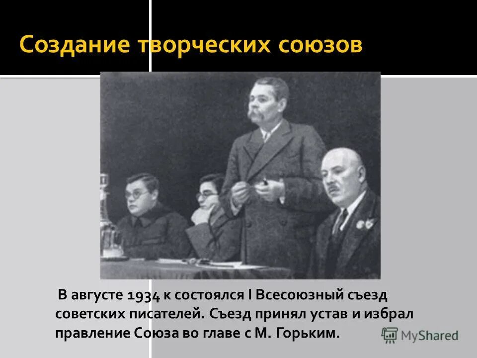 Первый съезд советских писателей. Первый съезд советских писателей в 1934. I Всесоюзный съезд советских писателей. Творческие Союзы СССР.