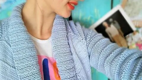 Кардиган спицами реглан видео