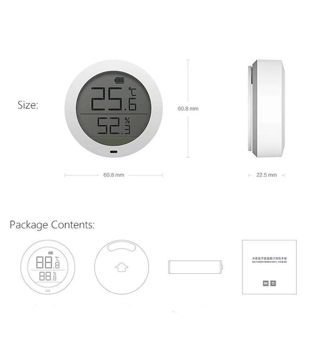 Mi temperature and humidity monitor. Mi temperature and humidity monitor