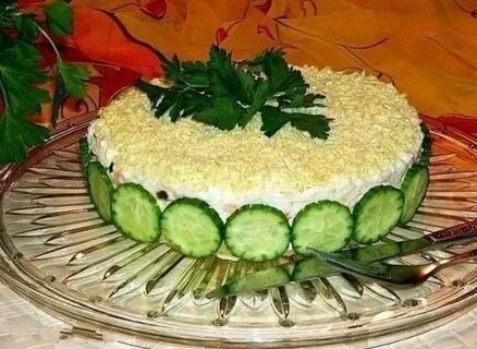 Шуба с зеленым луком