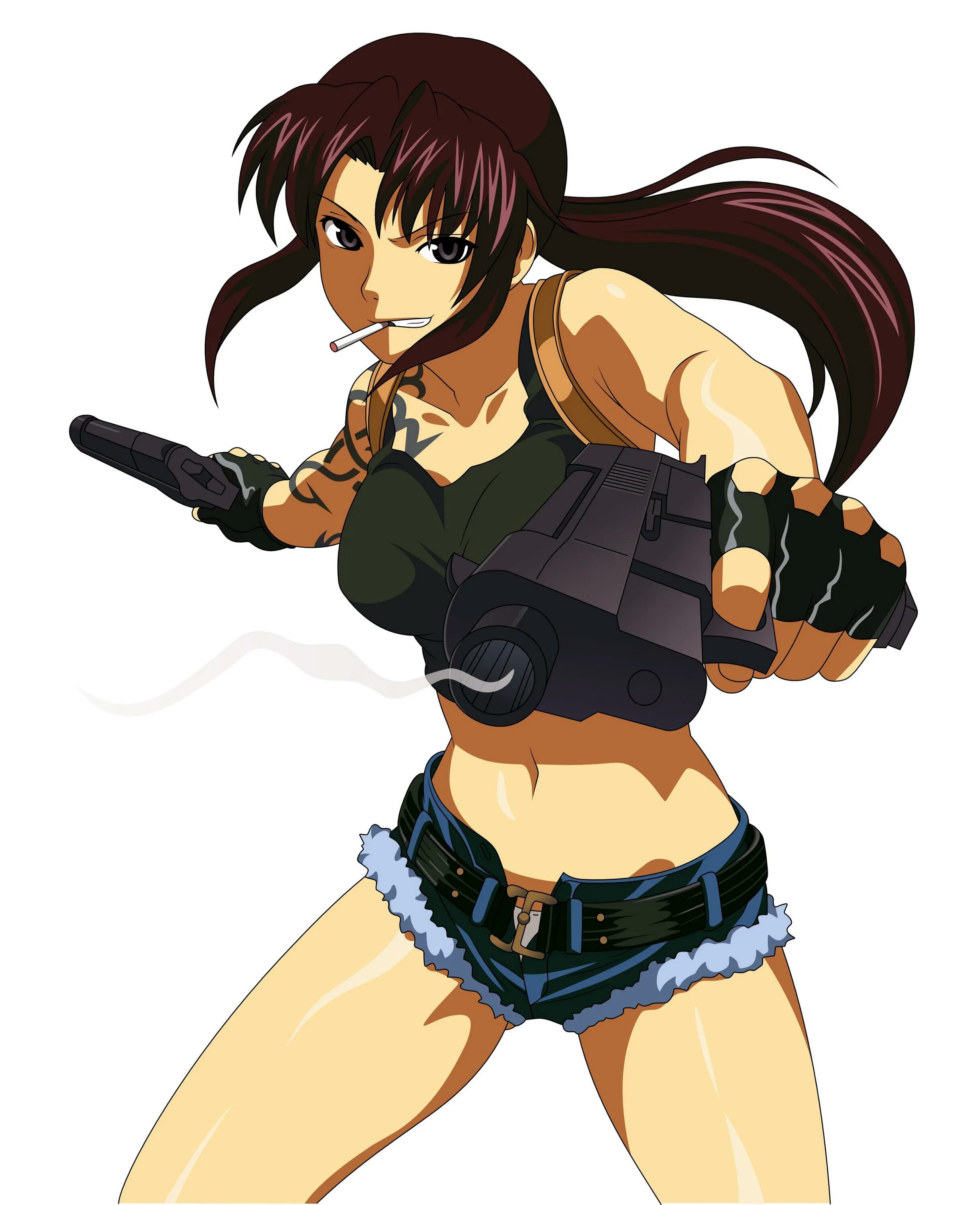 Реви. Ребекка двурукая. реви ребекка двурукая. black lagoon revy. реви пираты черной лагуны.