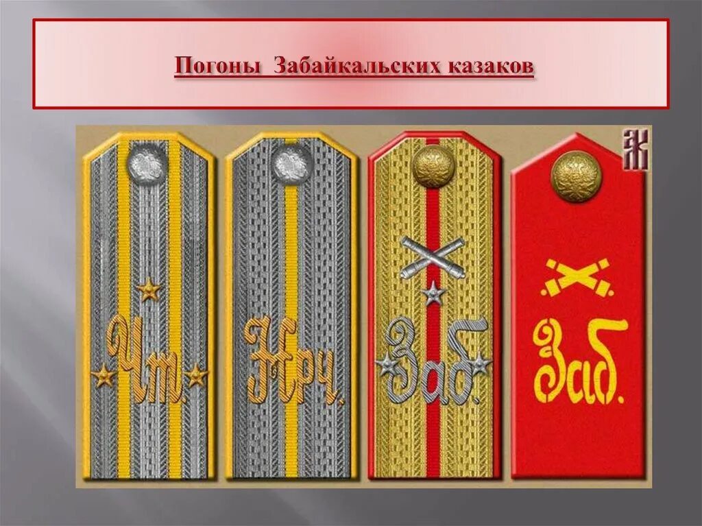 Царские казачьи звания