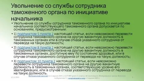 Лицам уволенным со службы в