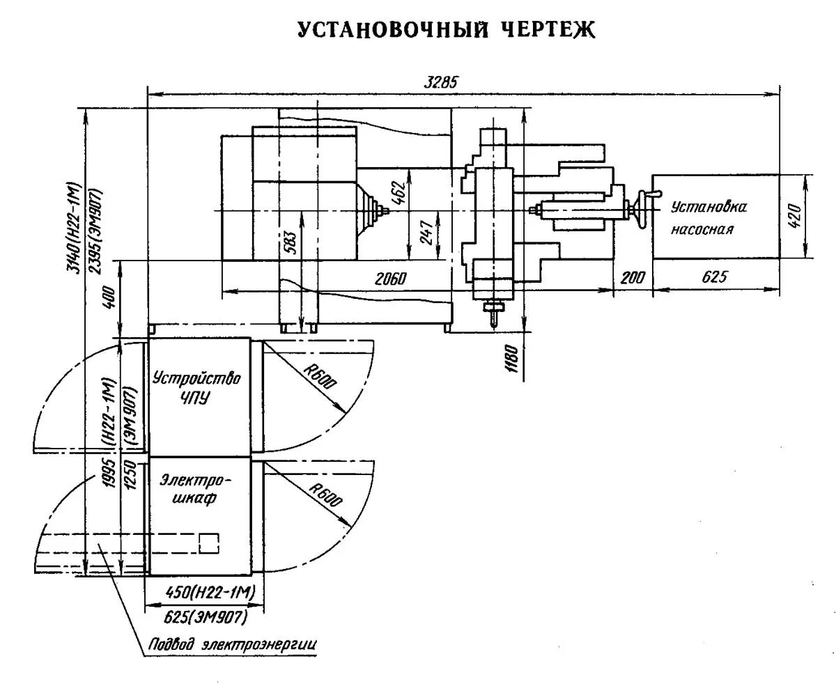 Чертеж станка