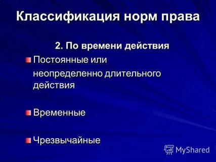 Классификация норм времени