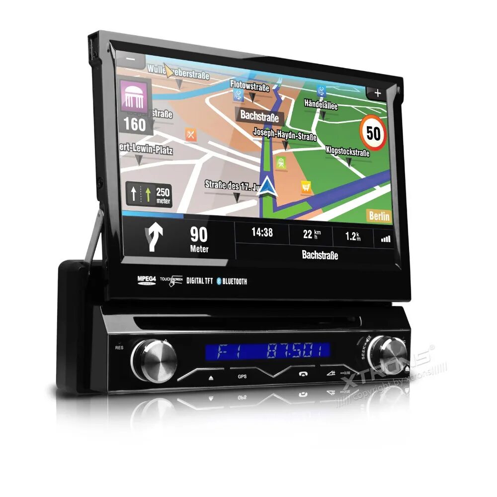 1din с выдвижным экраном. Pioneer 1 din с экраном и навигатором. Автомобильный DVD Player 1din.