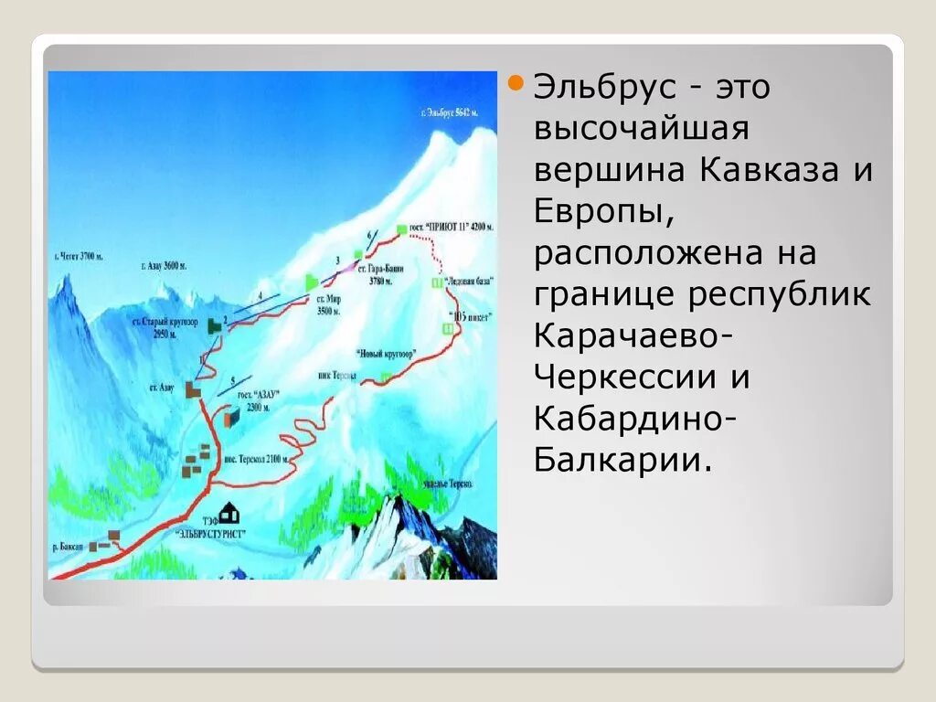 Где находится эльбрус 5 класс. Гора Эльбрус на карте. Эльбрус на карте России. Гора Эльбрус на карте России. Гора Эльбрус доклад.