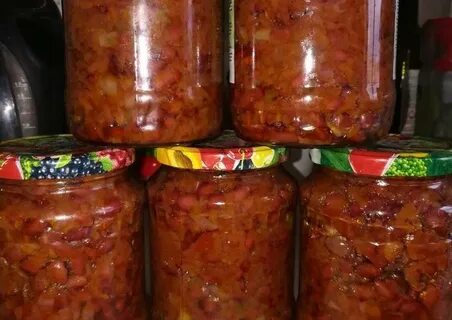 Фасоль в томате с овощами на зиму