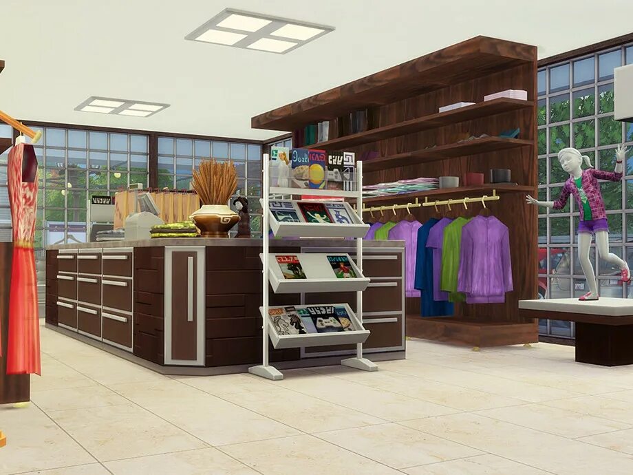 Магазин в симс 4. Shop in SIMS 4. SIMS 4 магазин одежды. Симс 4 бутик одежды. Shop 4 life