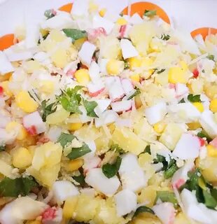 Крабовый с картошкой
