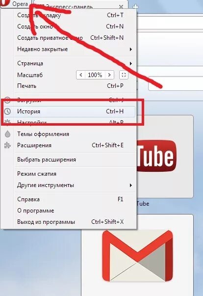Тема несколько раз повторяемая в опере. Опера это где. как открыть историю в опере. посещённые страницы в опере.