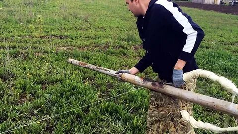 Забивка столбов для забора