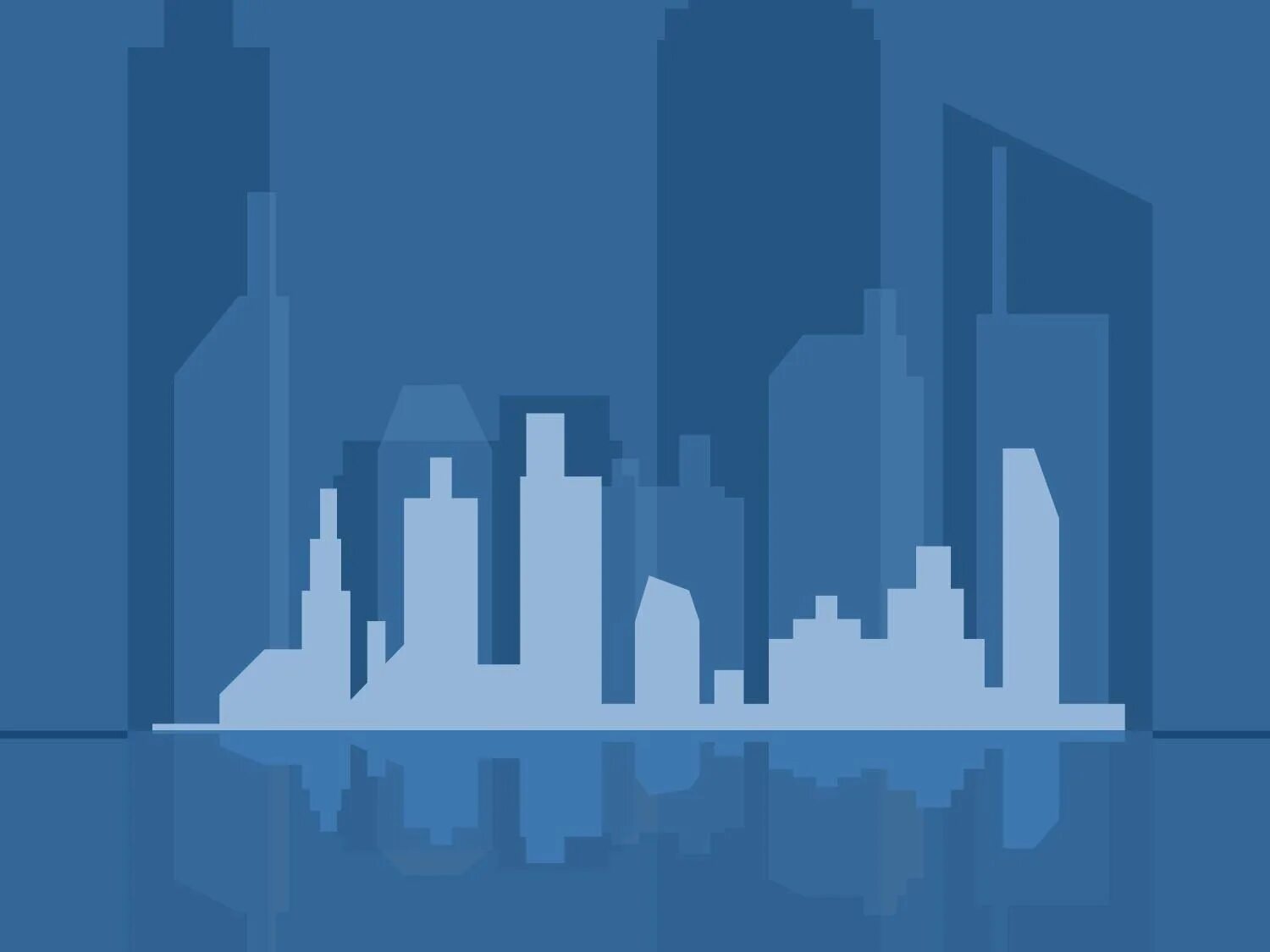 Силуэт города. Силуэты домов города. Очертания города на голубом фоне. Контур города. Флэт москва