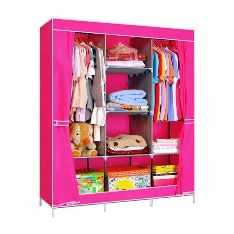 Шкаф для одежды ребенку. Складной каркасный тканевый шкаф Storage Wardrobe 175 130 45 см. Шкаф Storage Wardrobe. Тканевый шкаф Storage Wardrobe Cyan. Детский шкаф.