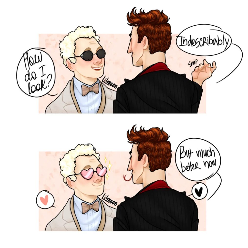 Благие знамения комиксы. Азирафаэль и Кроули комиксы. Good Omens Fanfiction. Good Omens logo.