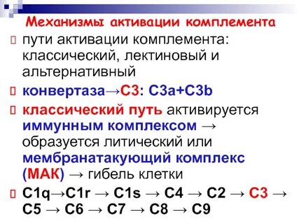Механизмы активации