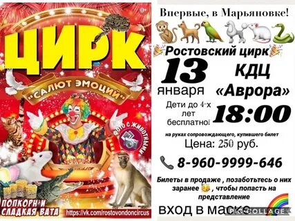 Цирк ростов на дону расписание апрель 2024