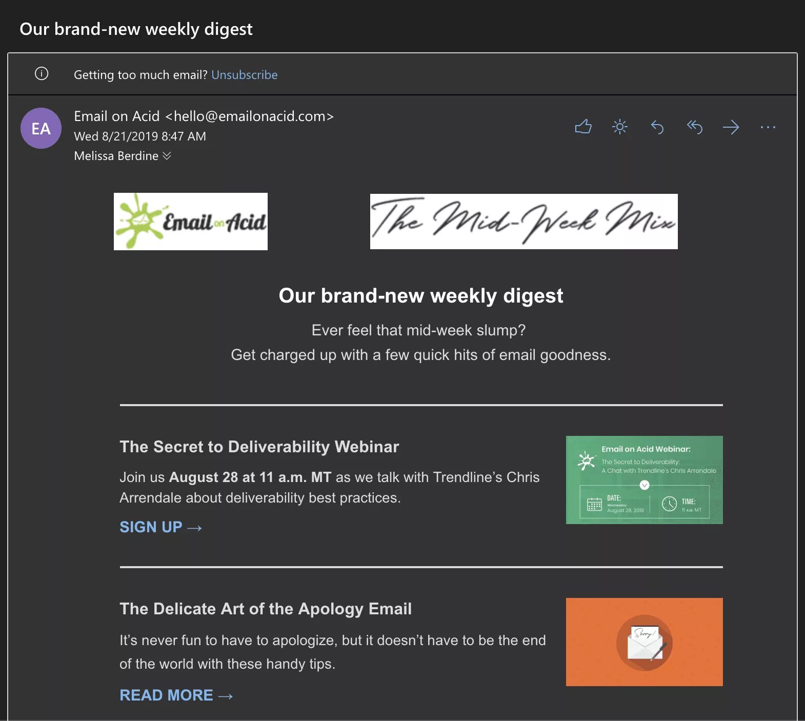 E html mode. Dark mode colors.