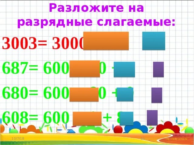 Карточка разрядные слагаемые. Разрядные слагаемые задания. Разложи числа на разрядные слагаемые. Разложить число на разрядные слагаемые. Сумма разрядных слагаемых 2 класс.