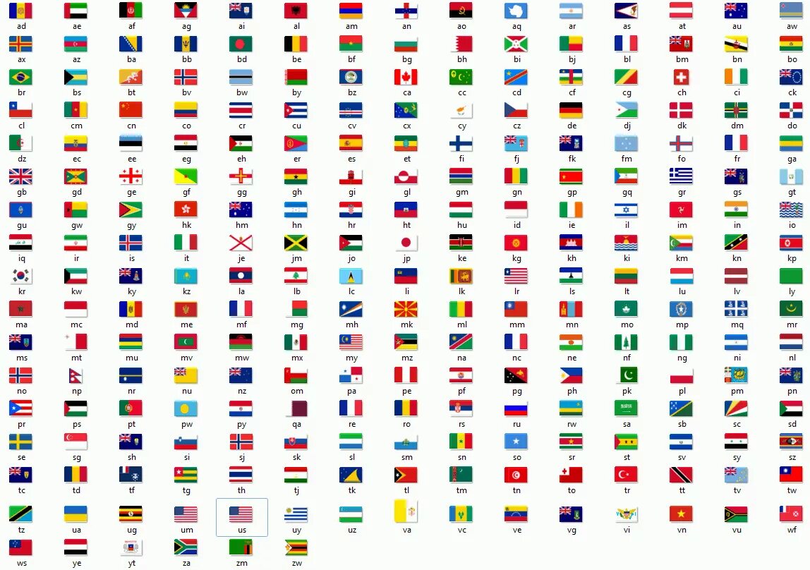 2 букв всех стран. Флаги всех государств.
